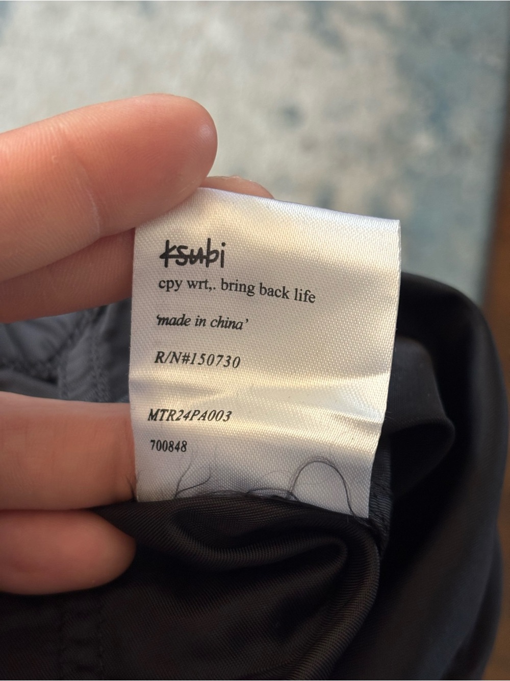 Men's Black Cargo Pants with Contrast Stitching - Picture 4 of 9